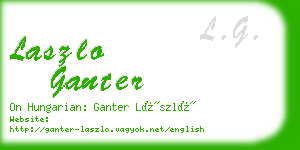 laszlo ganter business card